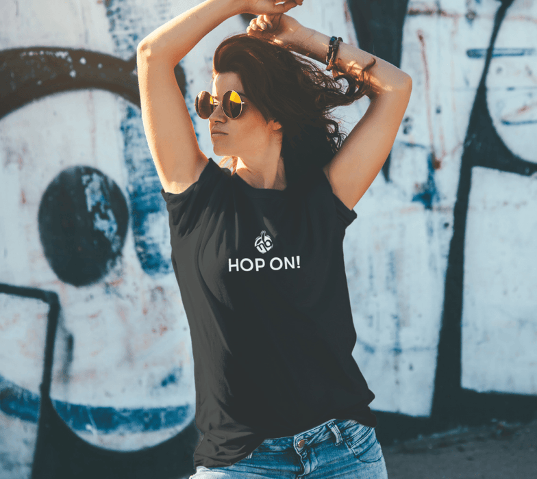 Hop On! Unisex Logo Tee