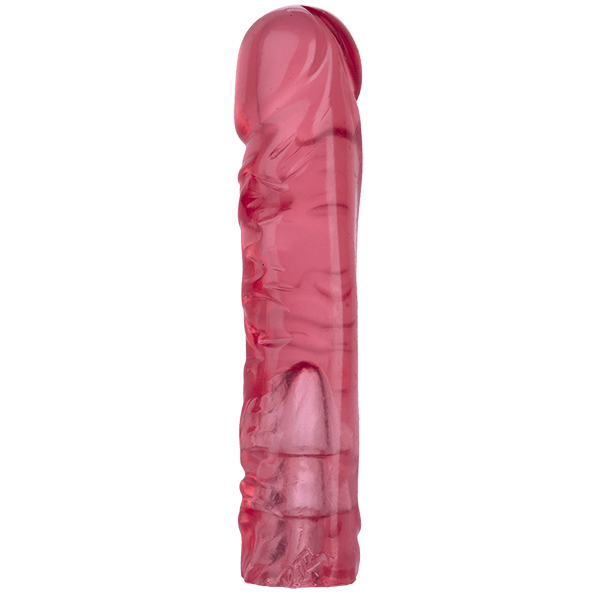 Vac-U-Lock - 8 Inch Pink Dong - Crystal Jellies