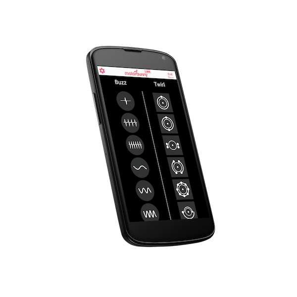 MB LINK app controlling the Motorbunny BUCK